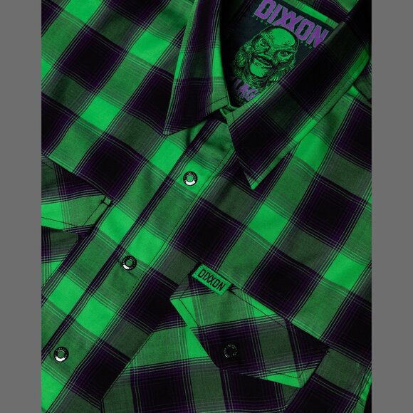 DIXXON FLANNEL - LAGOON BAMBOO Shirt SS - Men's 3XL - Horror Series - Picture 8 of 10